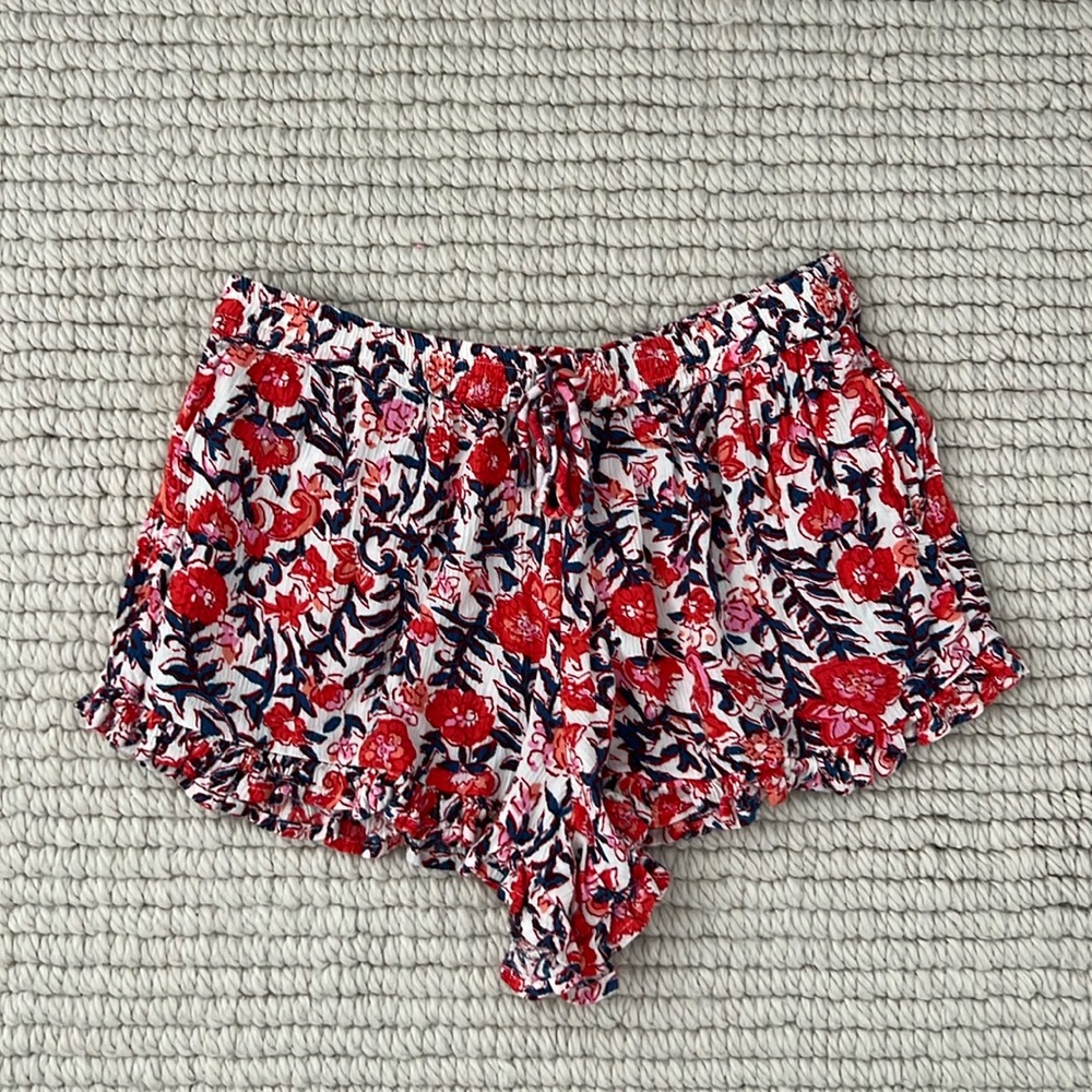 Billabong girls Ruff play floral print ruffle Shorts